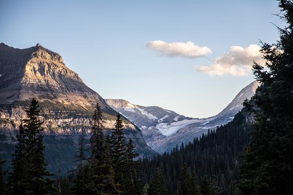 A view of a distant glacier.
