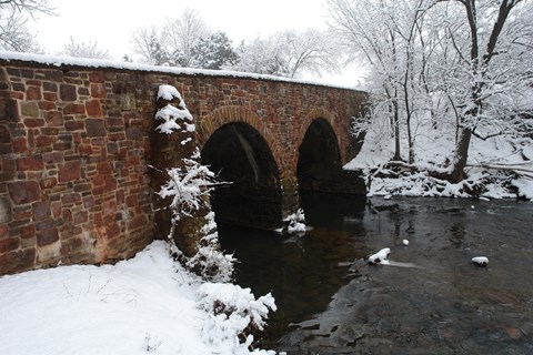 Stone Bridge in Winter