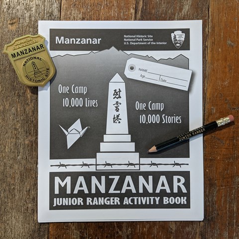 Manzanar Junior Ranger Booklet and Badge