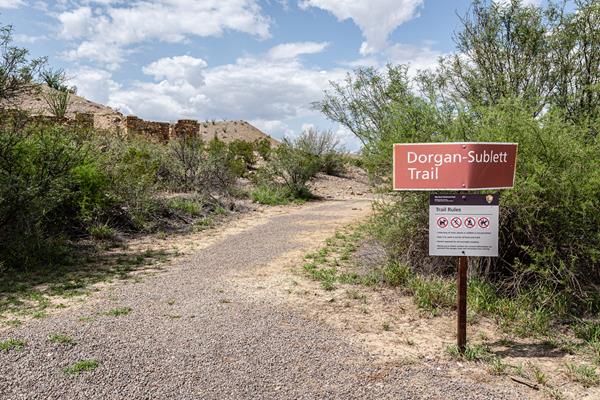 Dorgan-Sublett Trailhead sign