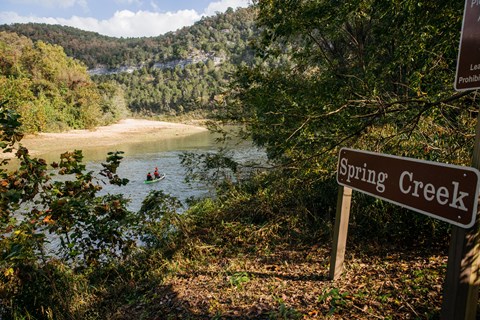 Paddlers Launch at Spring Creek