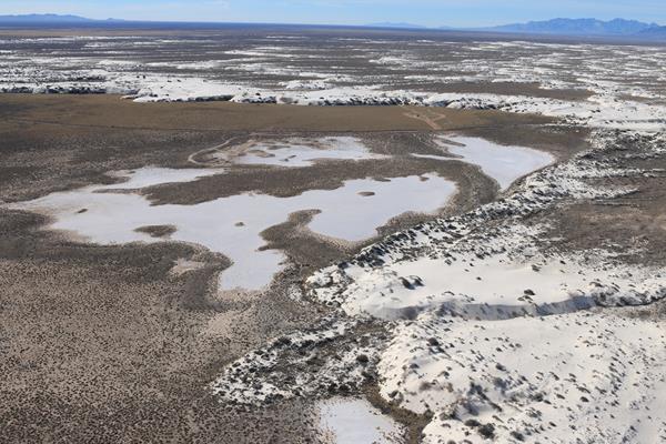 An aerial view of the Playa Trail.