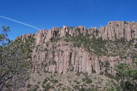 Hillside full of rock formations