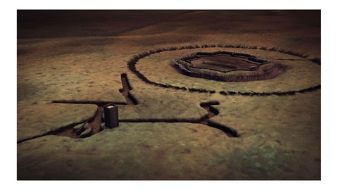 Animated rendering of the Star Fort, siege trenches, and riffle tower.