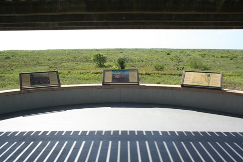 Looking onto the battlefield from the overlook.