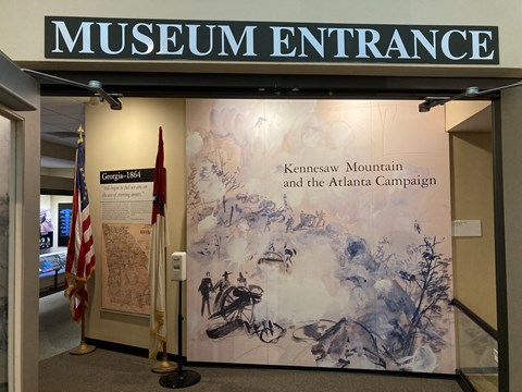 This photo shows the entrance to the museum at Kennesaw Mountain.