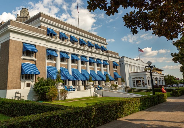 Exterior of Buckstaff Bathhouse on Bathhouse Row.