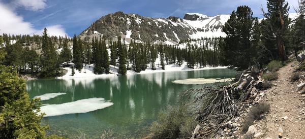 Teresa Lake with Wheeler Peak on the background.