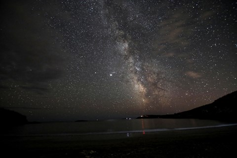 Saturn, Jupiter and Milky Way viewed from Sand Beach