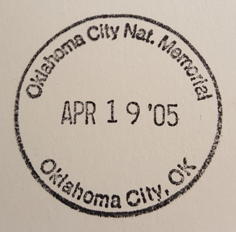 Oklahoma City National Memorial Passport Cancellation Stamp