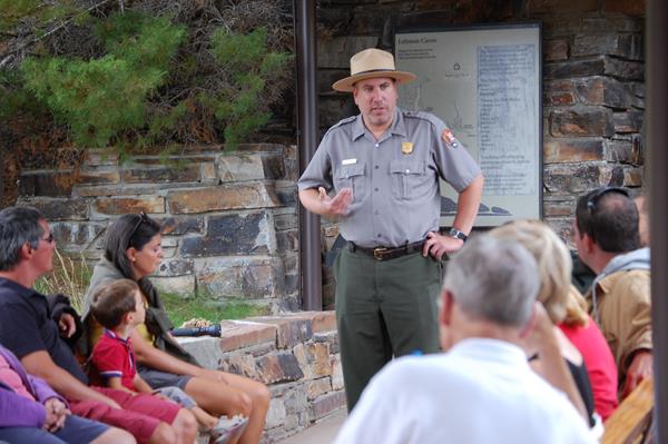 Ranger giving cave tour