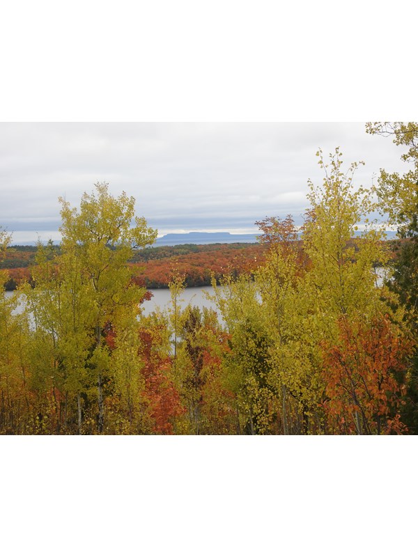 View of Lake Desor in the autumn on Isle Royale National Park