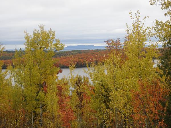 View of Lake Desor in the autumn on Isle Royale National Park
