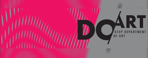 Red and logo reading "Do Art: UTEP Department of Art"