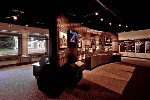 Little Rock Central High School NHS visitor center and exhibits