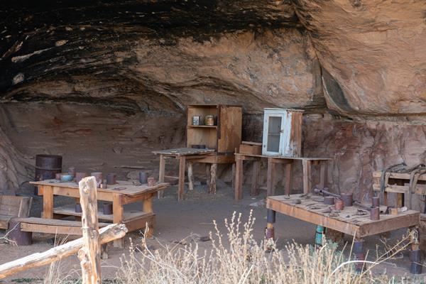 Remnants from a historic camp at Cave Spring.