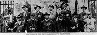 A group of African American Civil War veterans standing together in uniform.