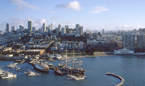 Aerial View of Hyde St. Pier and Ships