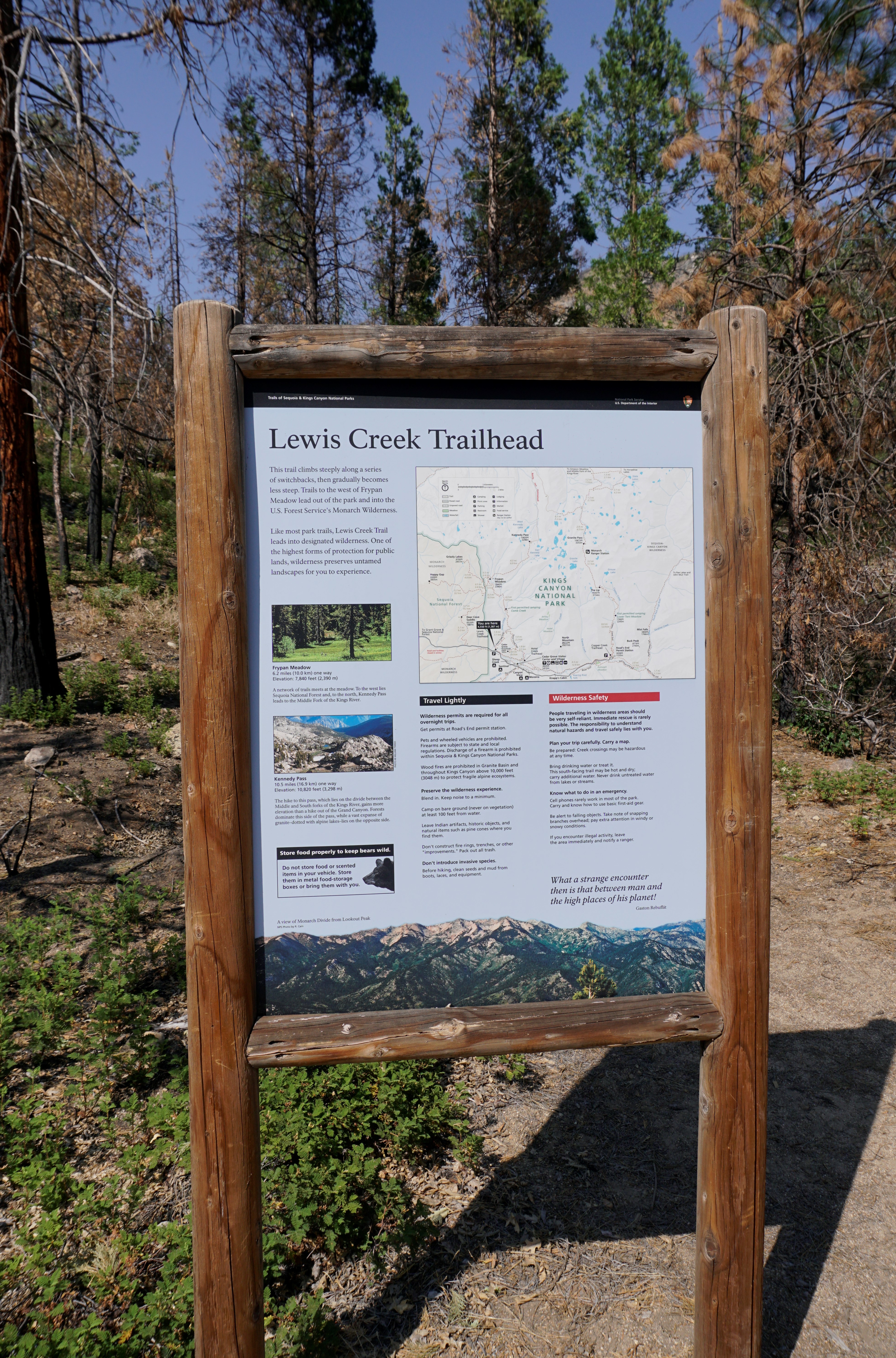 Lewis Creek Trailhead