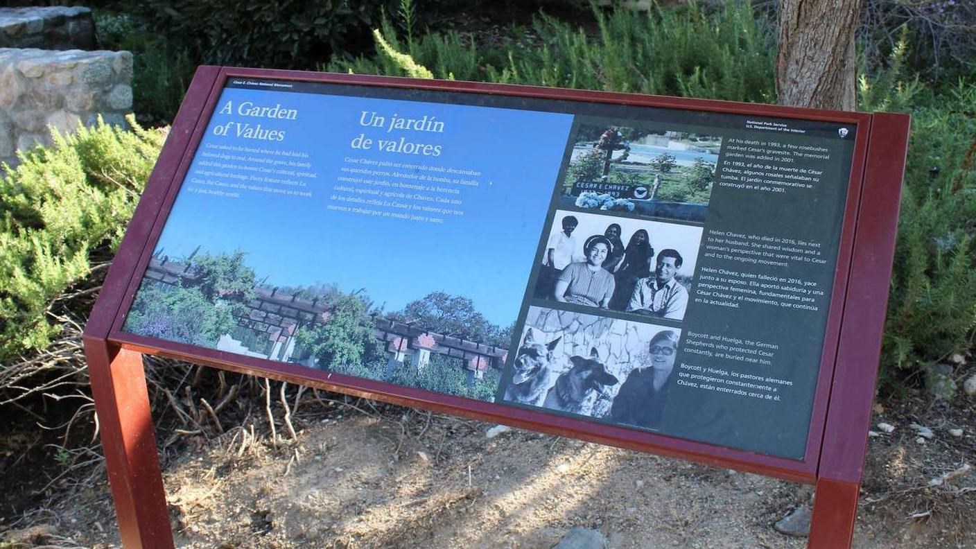 A wayside exhibit that says