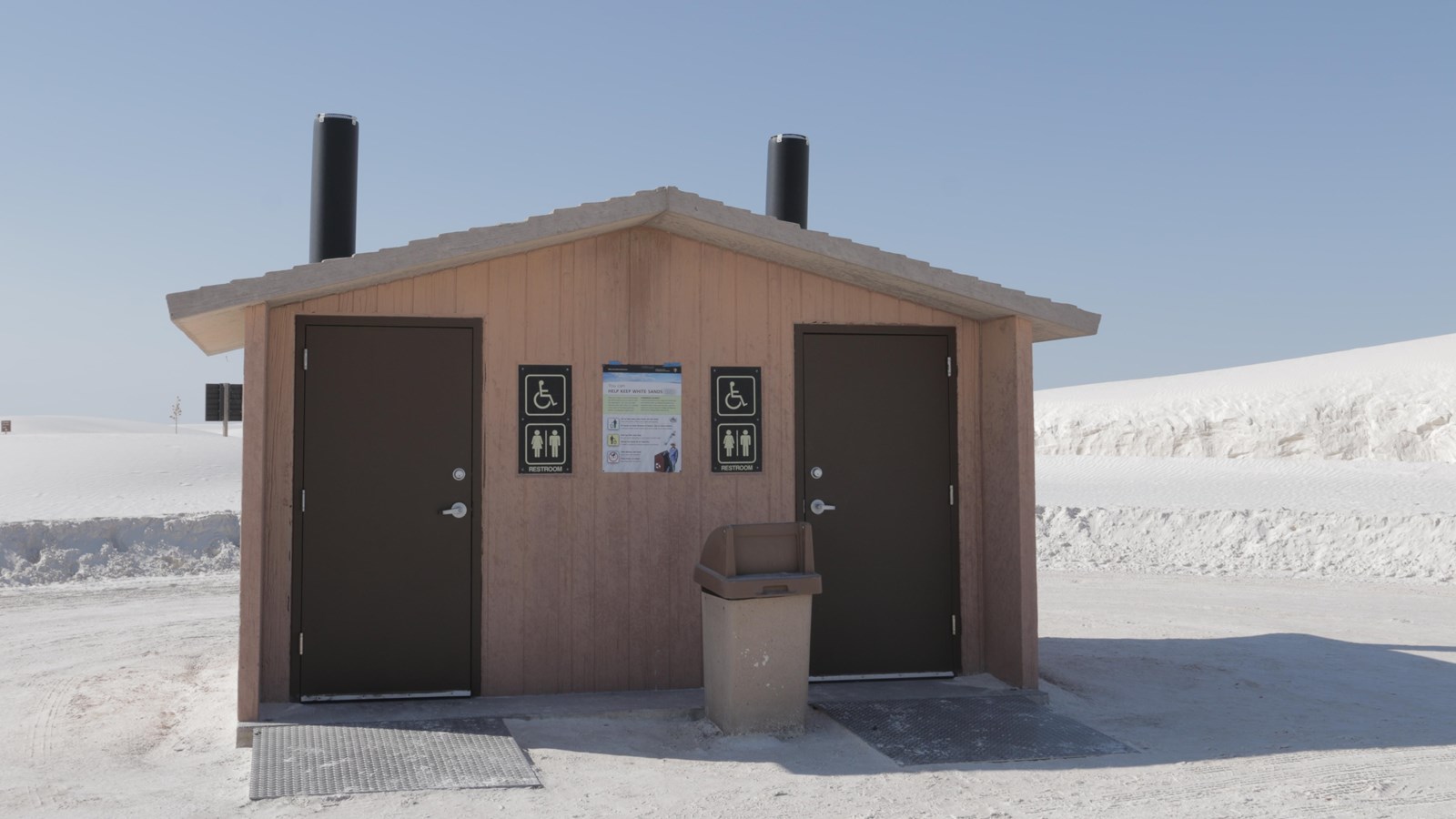 The Heart of the Sands restroom along Dunes Drive.