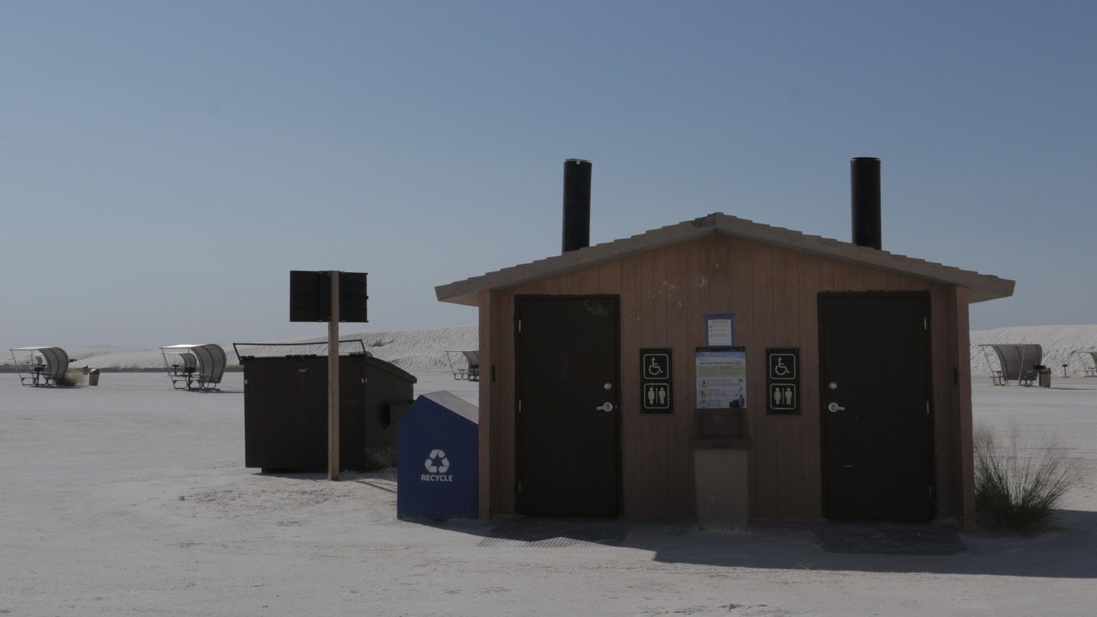 The second restroom in the Roadrunner Picnic Area.