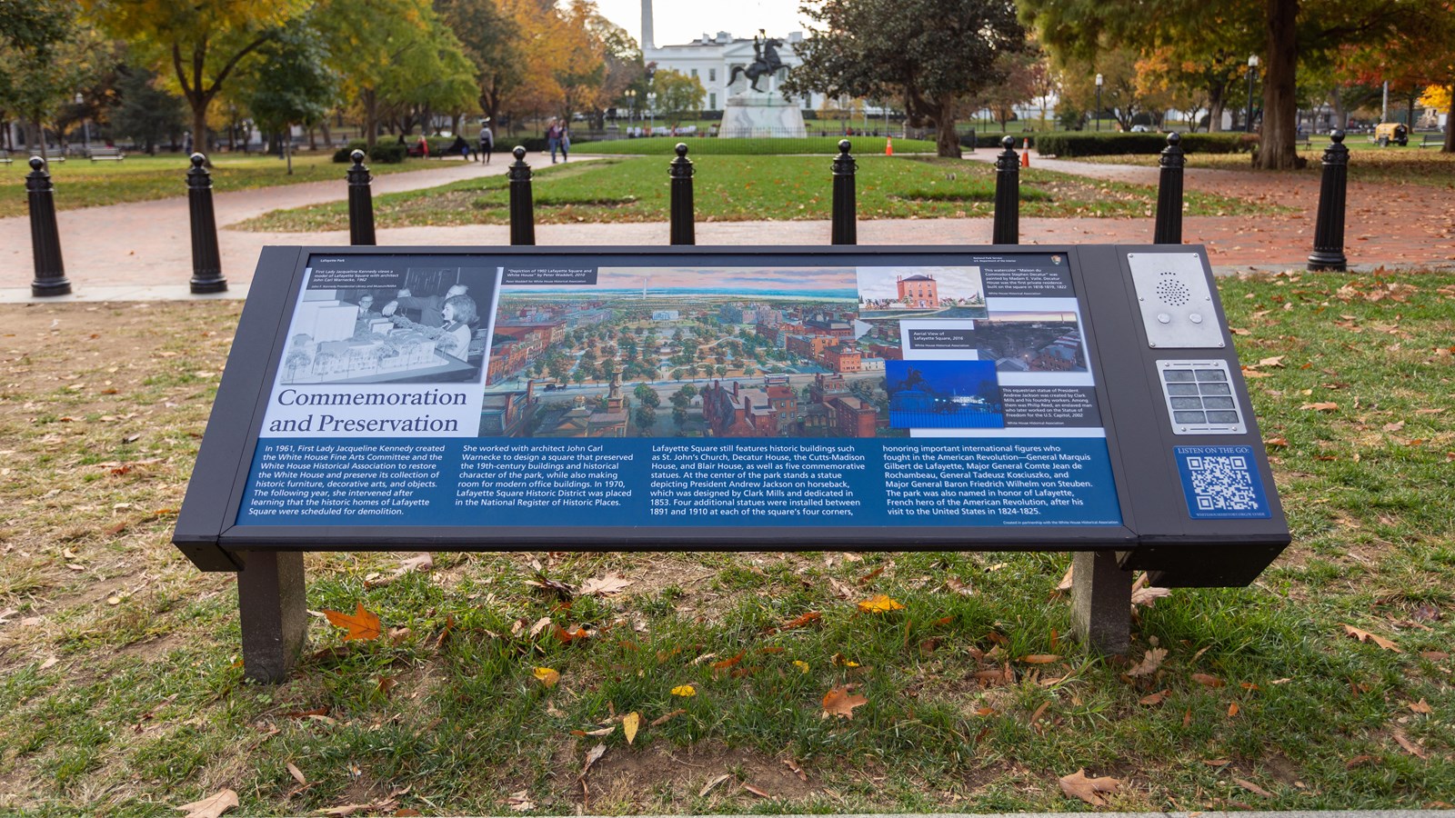 Exhibit panel Commemoration and Preservation.