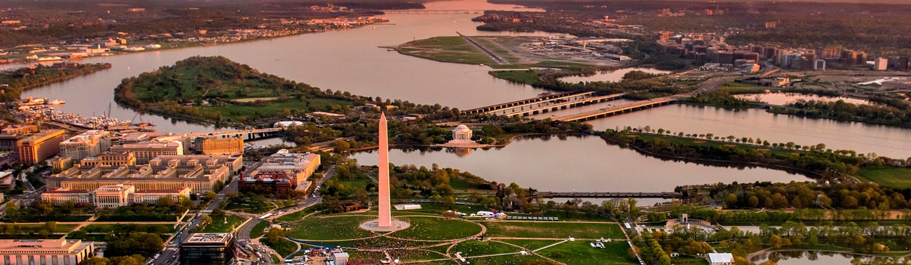 Aerial View of the National Mall and Memorial Parks