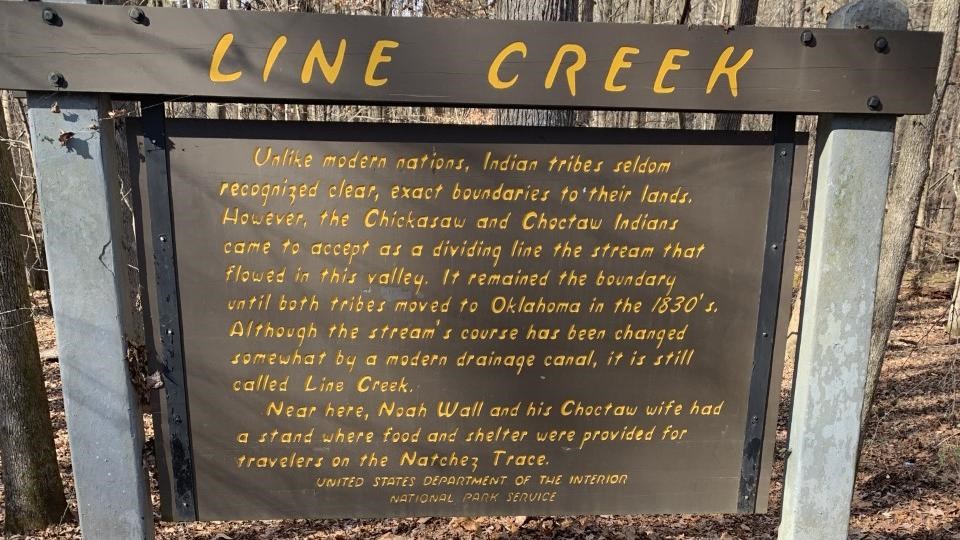 Informative sign at Line Creek