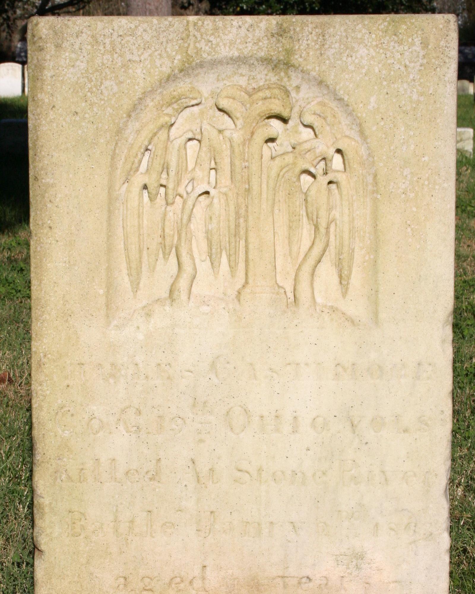 Rectangular headstone of Charles Castimore.
