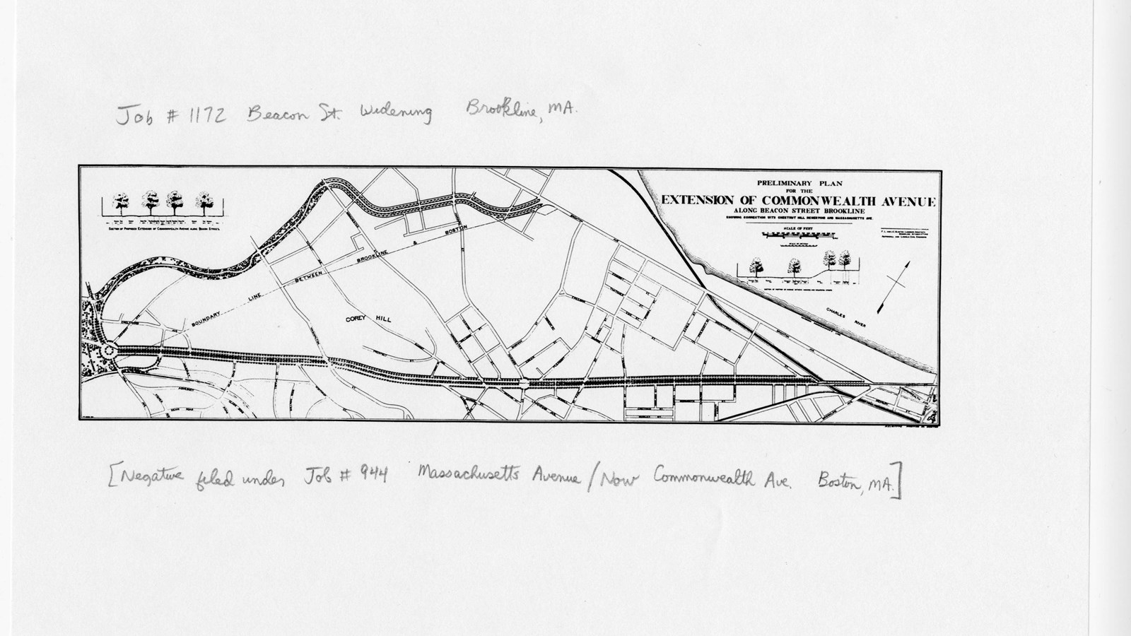 Pencil drawing of one long road that cuts through several other roads. 