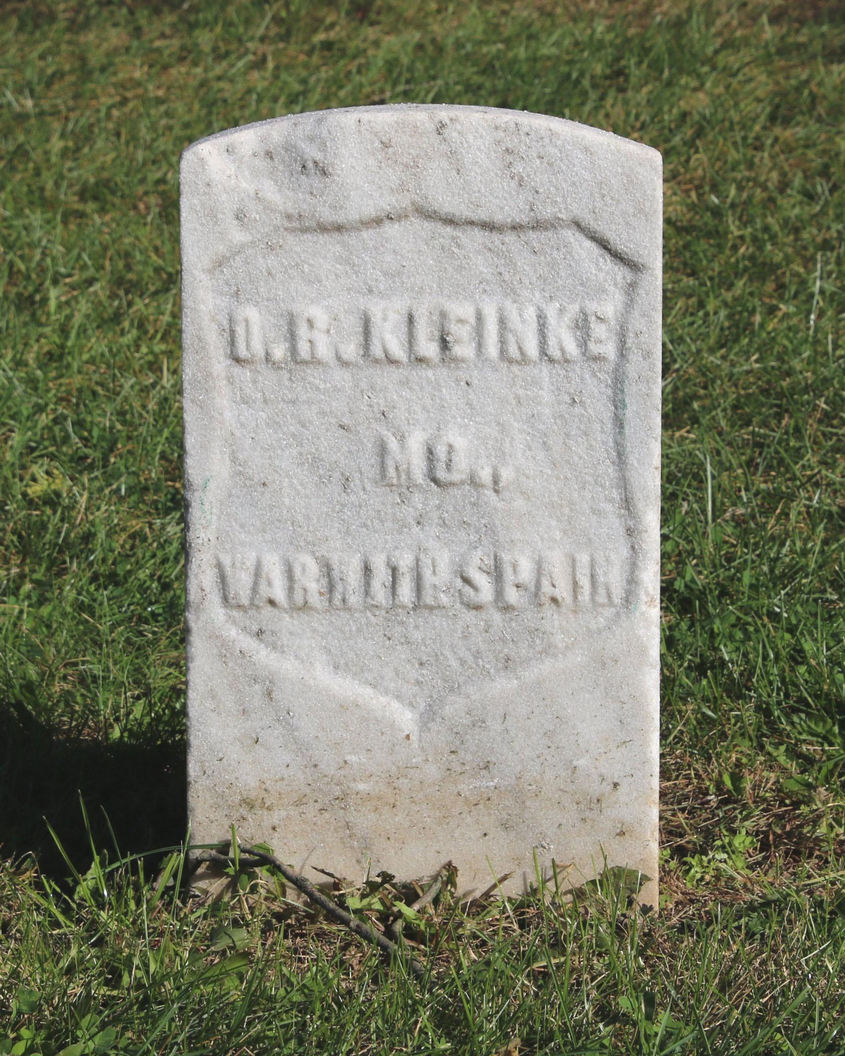 Gravestone of O.R. Kleinke in Gettysburg National Cemetery