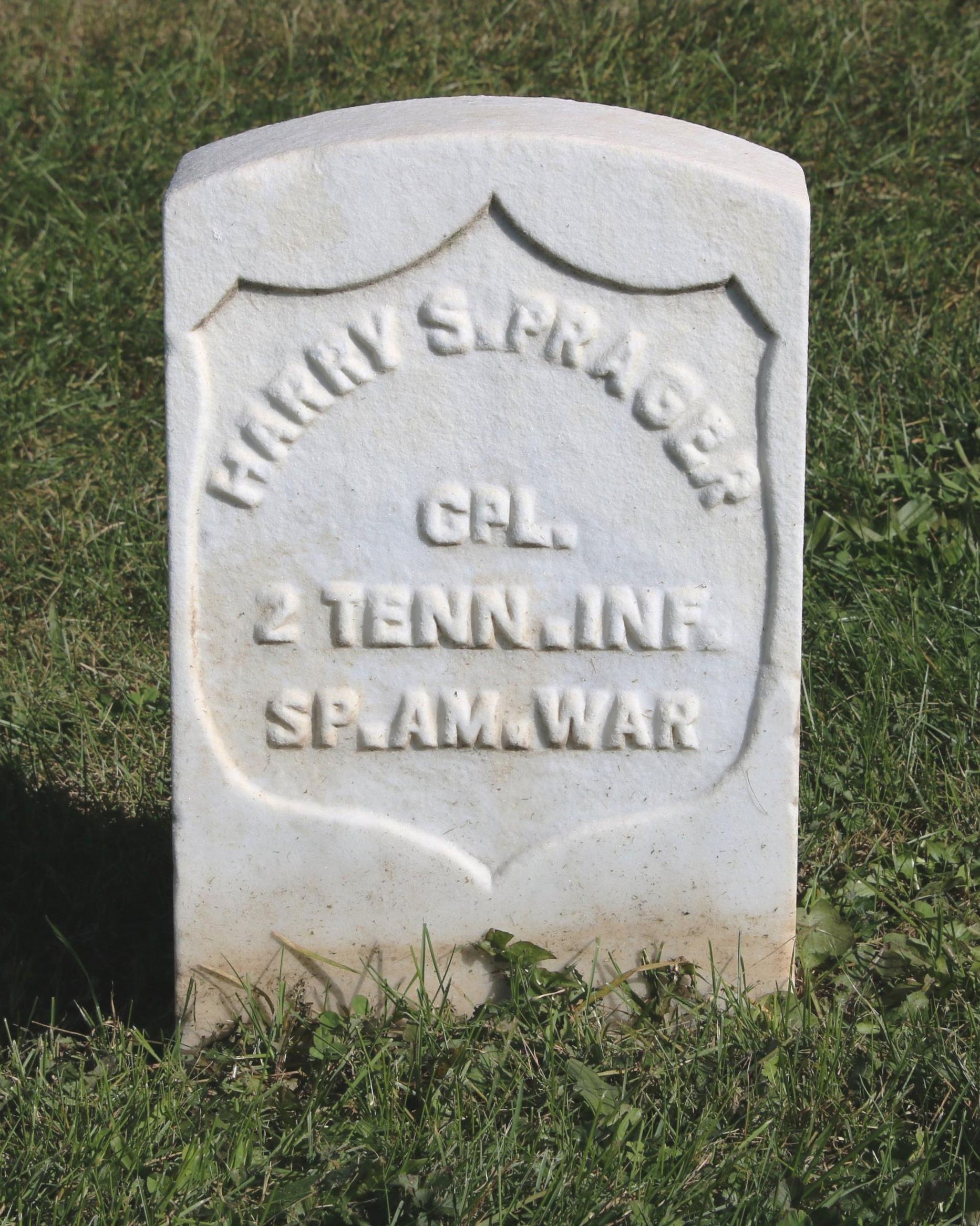 Gravestone of Harry S. Prager in Gettysburg National Cemetery