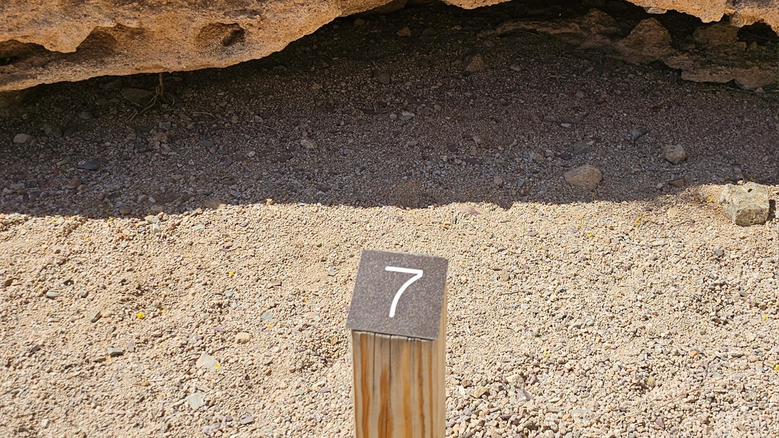 Small wooden post with 
