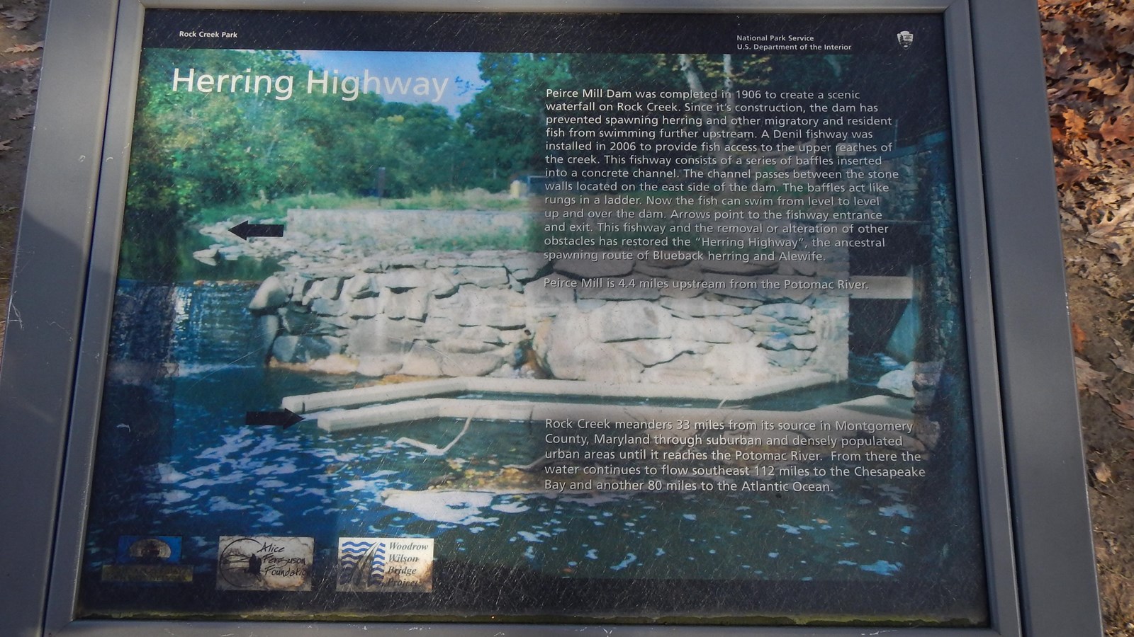 An information panel about the Herring Highway