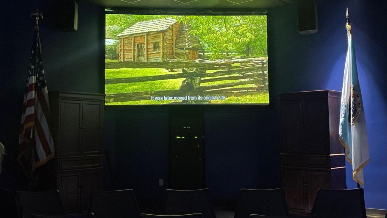 photo of tv screen - grassy field shown on screen