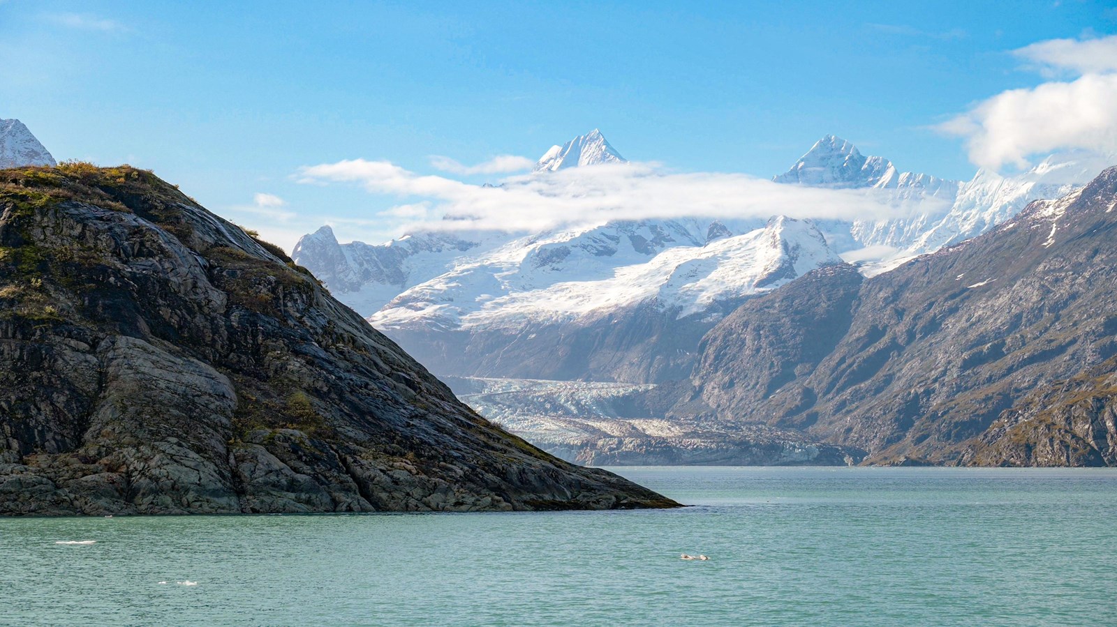 Rounding Jaw Point offers a jaw-dropping view of Johns Hopkins Glacier in the distance.