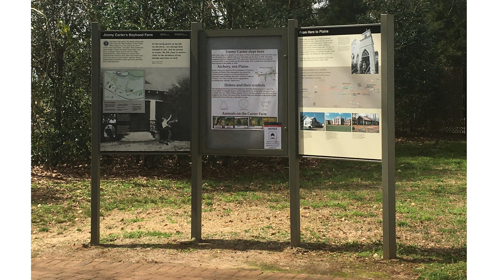 3 Panel Sign- Jimmy Carter Boyhood Farm