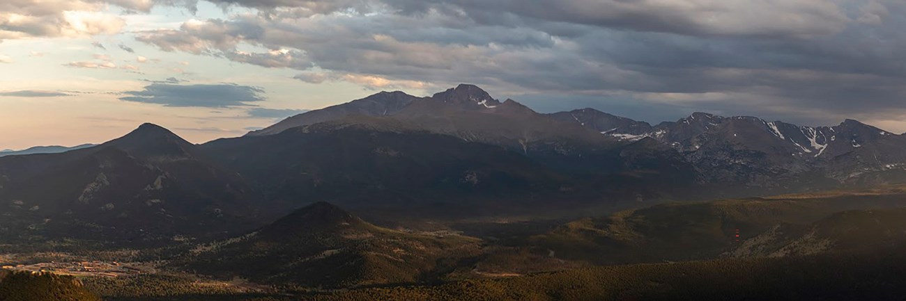 mountains back lit by the sun