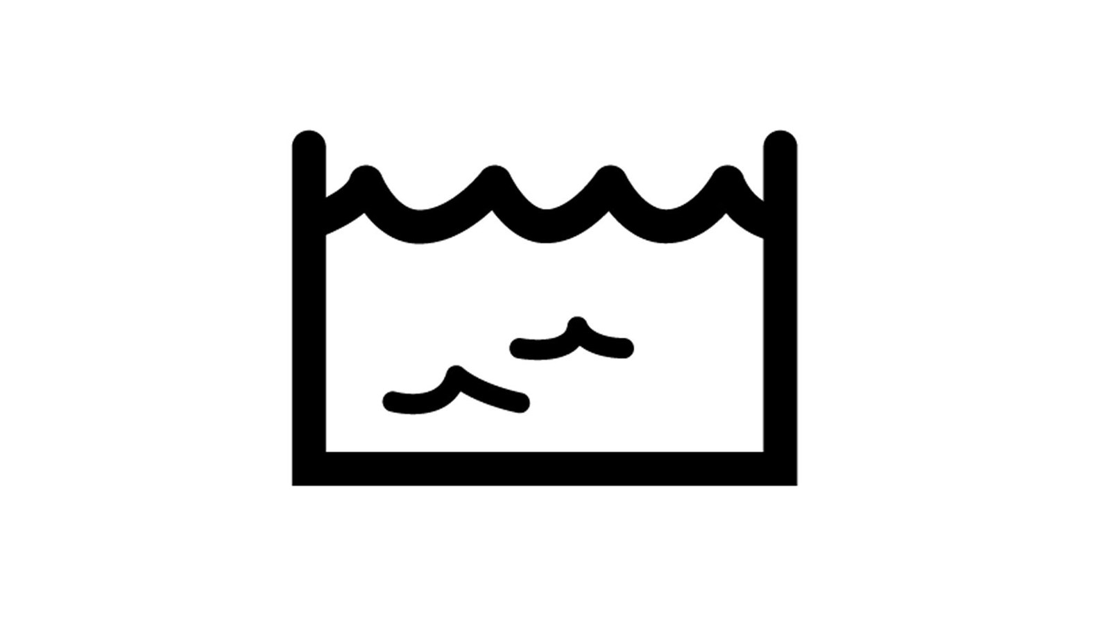 icon of rectangular vat with water