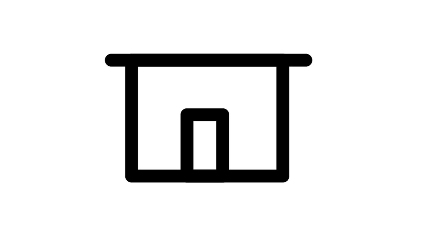 icon of flat-roofed house
