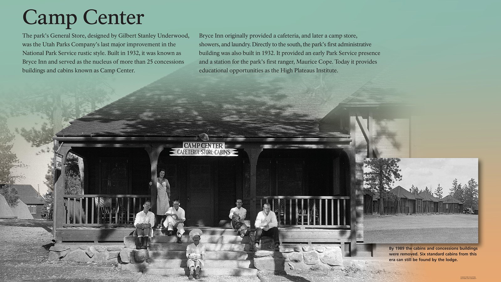 Wayside exhibit interpreting the historic use of the