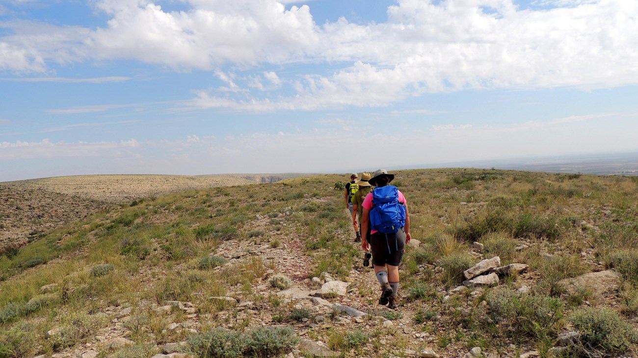 Photo of hikers on the Old Guano Trail.