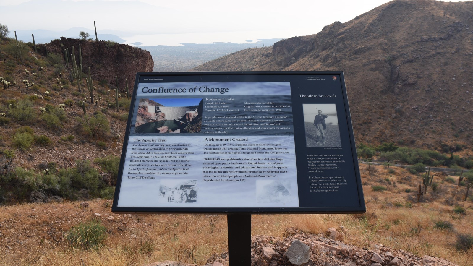 Confluence of Change Wayside with Roosevelt Lake 