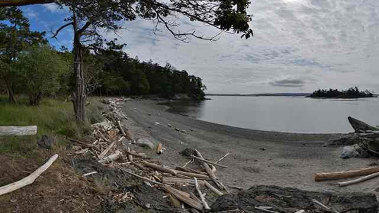 Photograph of a waterfront beach