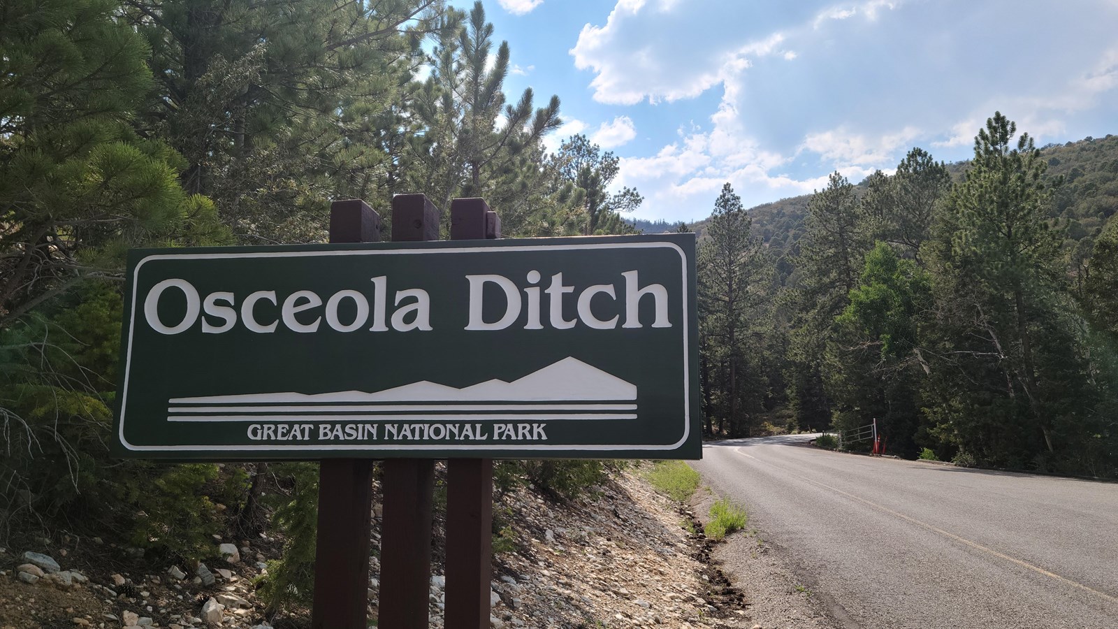 Green sign with the text