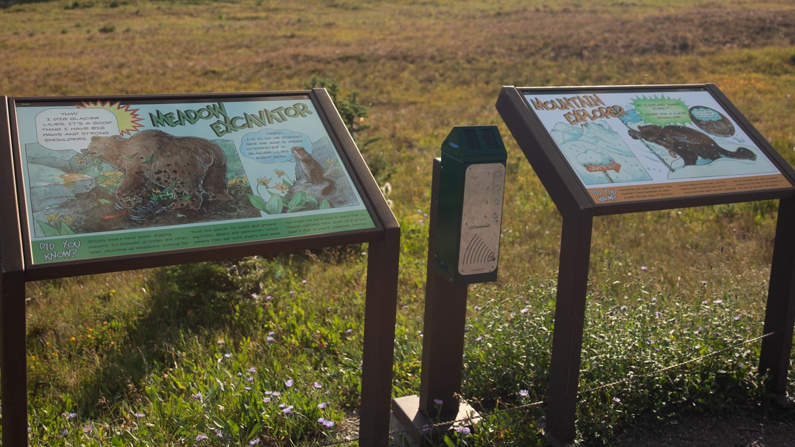 Two standing wayside exhibits, 