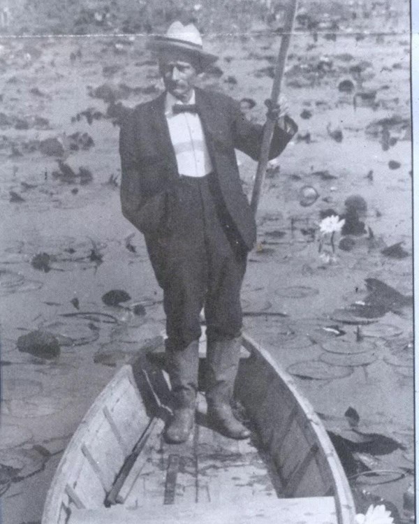 Walter Shaw in Boat