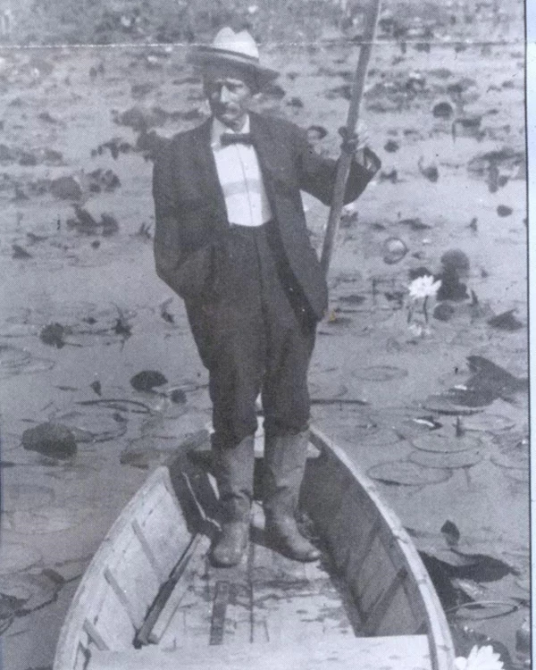 Walter Shaw in Boat