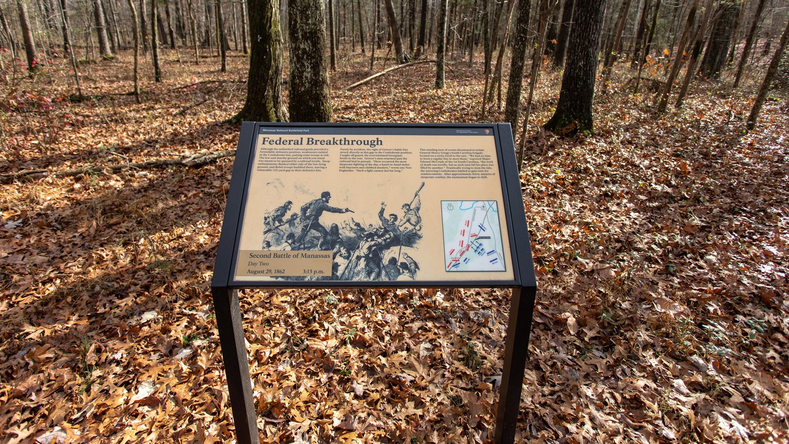 A sketch of soldiers aiming their weaponry at each other is depicted.